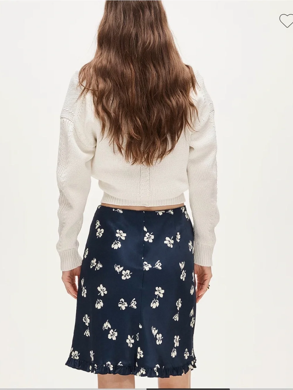 JCrew Side Ruffle Slip Skirt Viscose Charmeuse Floral XS NWT